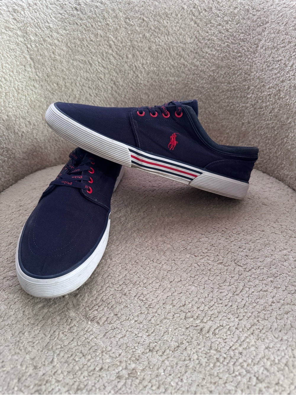 Polo Ralph Lauren Faxon Low Men’s Navy Blue Sneakers Shoes Size 11